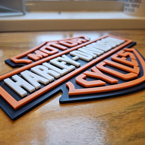 Harley Davidson 3D Printed Sign - Picture 2 of 2